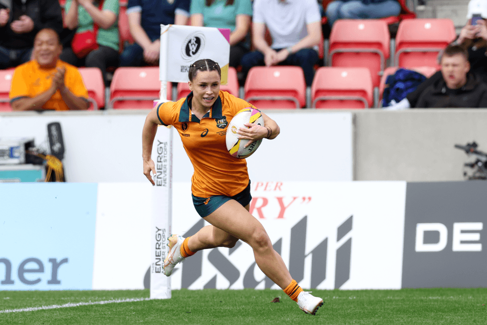 Desiree Miller had a massive game, scoring a hattrick against Samoa. Source: Getty