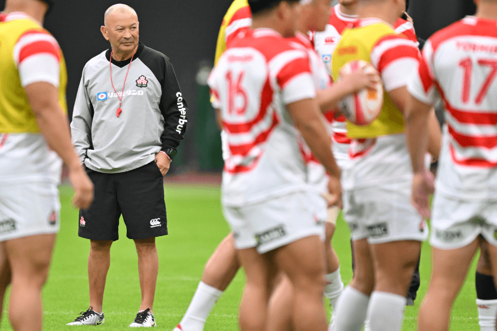 Eddie Jones has set his sights higher for the Brave Blossoms after coming close against the Wallabies. Source: Getty