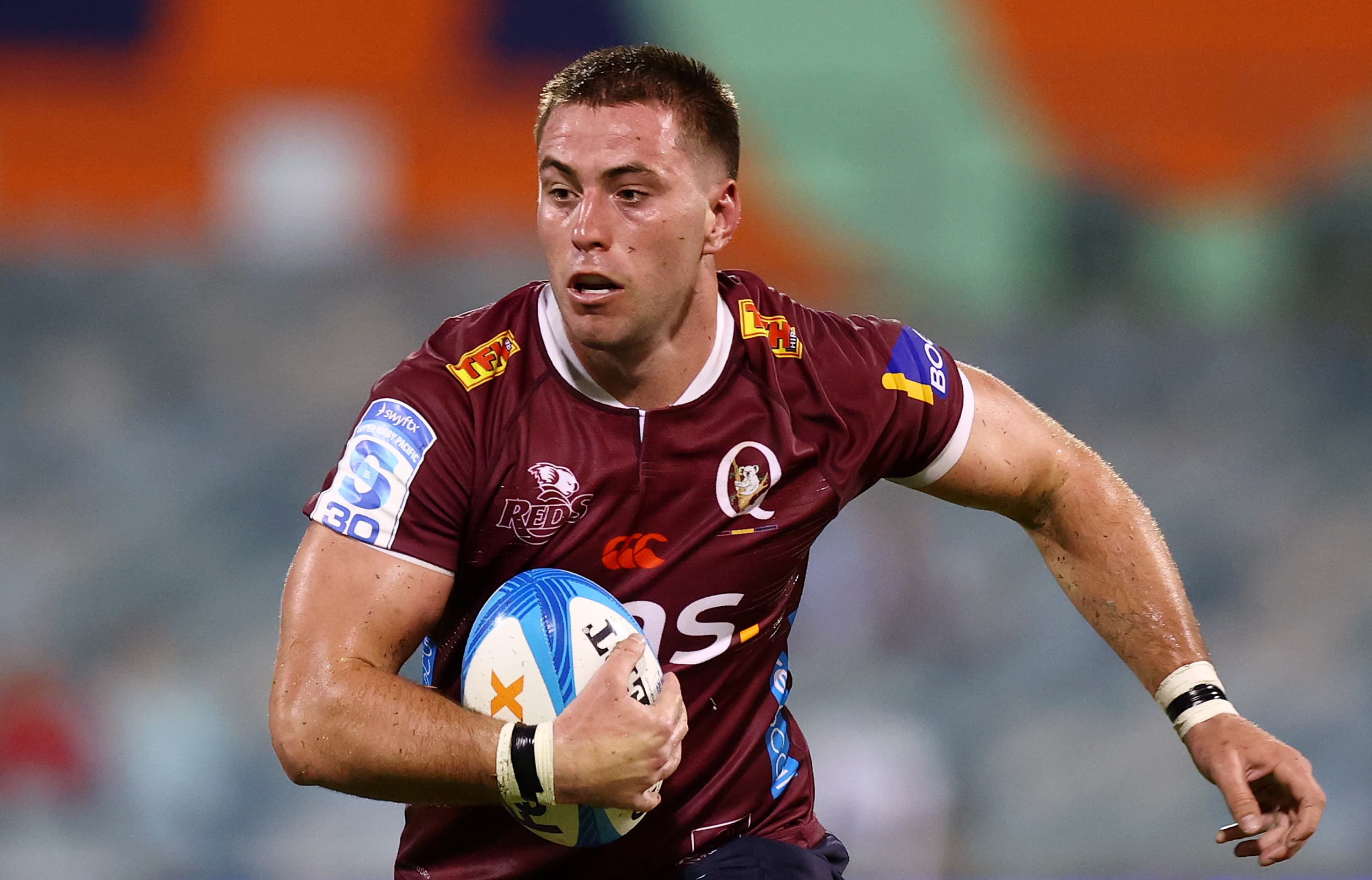 Reds backrower Joe Brial...up against younger brother Toby in Roma. Photo: Mark Nolan, Getty Images