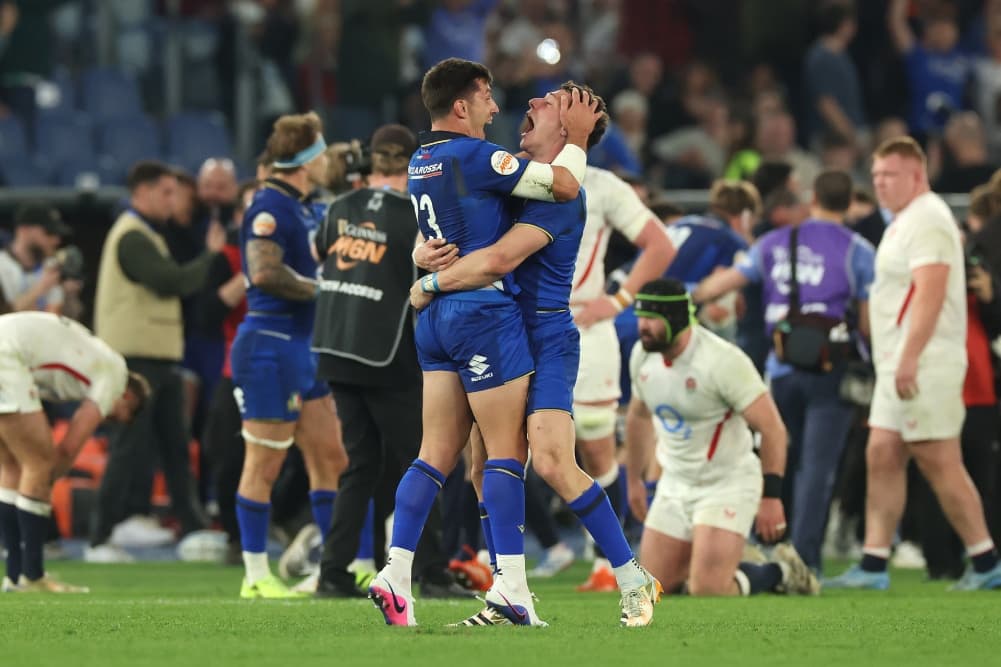 Italy have secured a famous maiden win over England. Photo: Getty Images