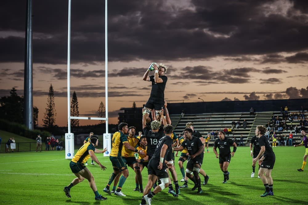 The Junior Wallabies were outclassed by their Kiwi counterparts on the Sunshine Coast. Photo: Brendan Hertel/QRU