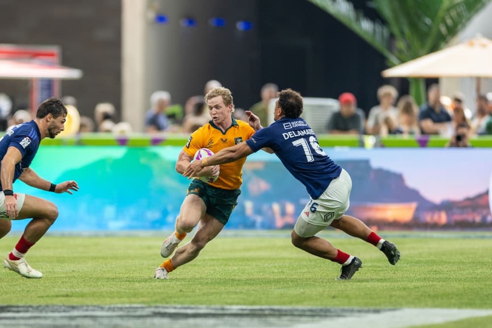 The Australia Sevens teams kick off action for 2026 in Singapore. Photo: World Rugby