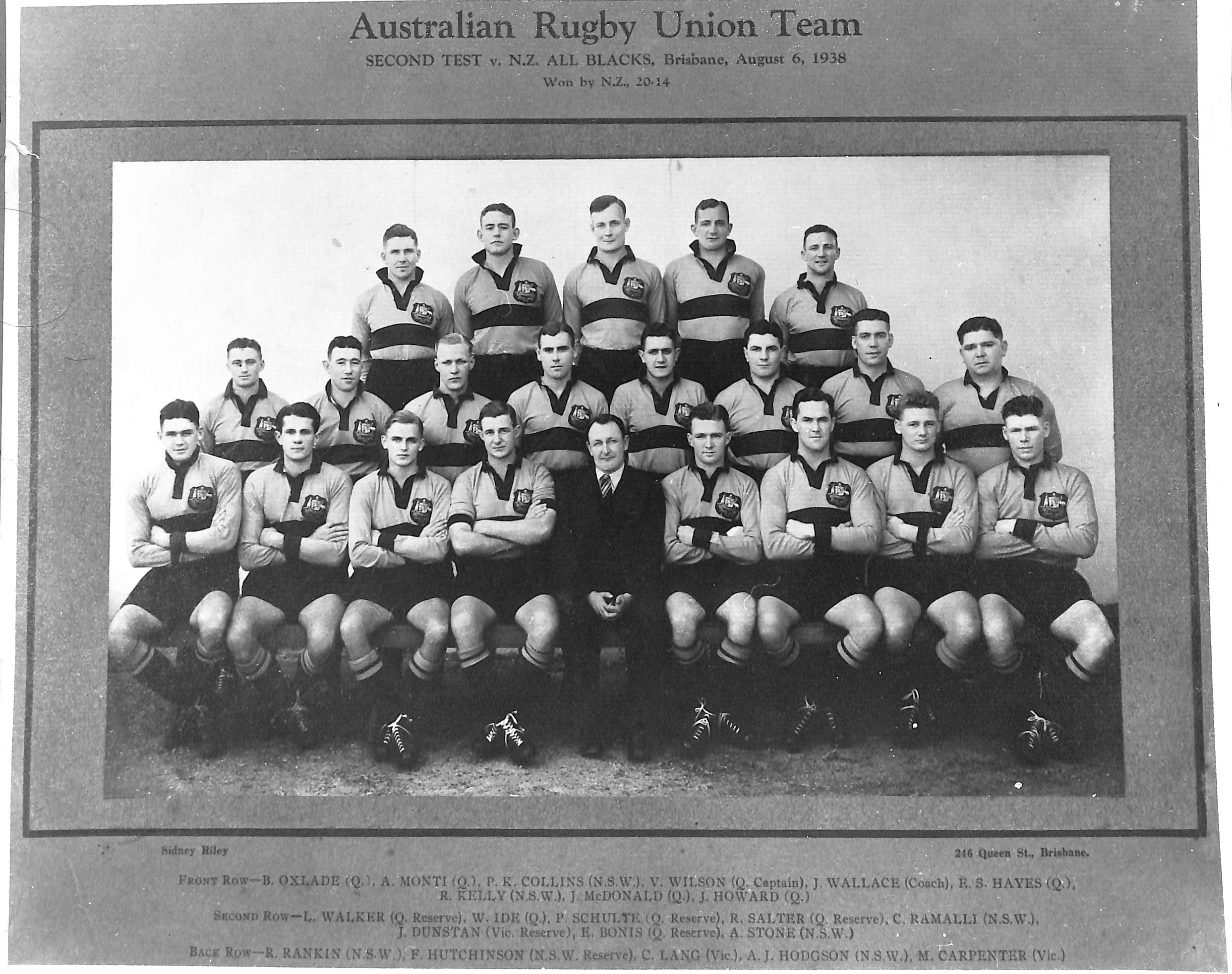 Australian team photograph v New Zealand 2nd Test Brisbane