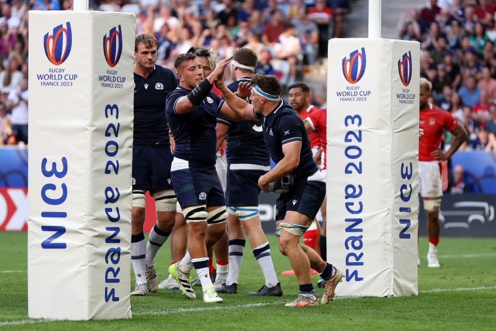 Scotland's Rory Darge was influential in their win over Tonga. Photo: Getty Images