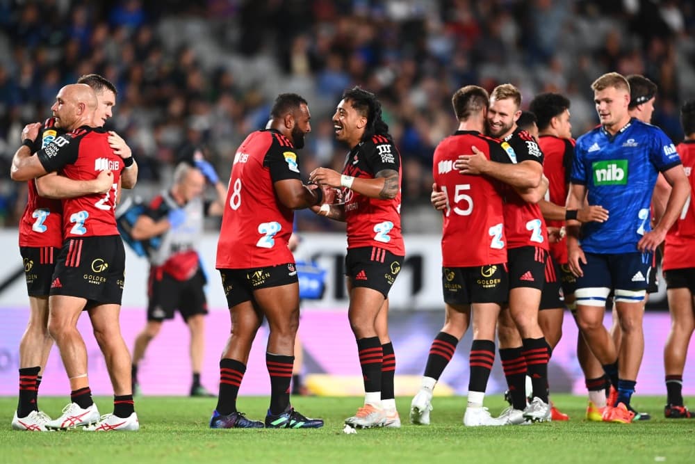 The Crusaders have held on to defeat the Blues. Photo: Getty Images