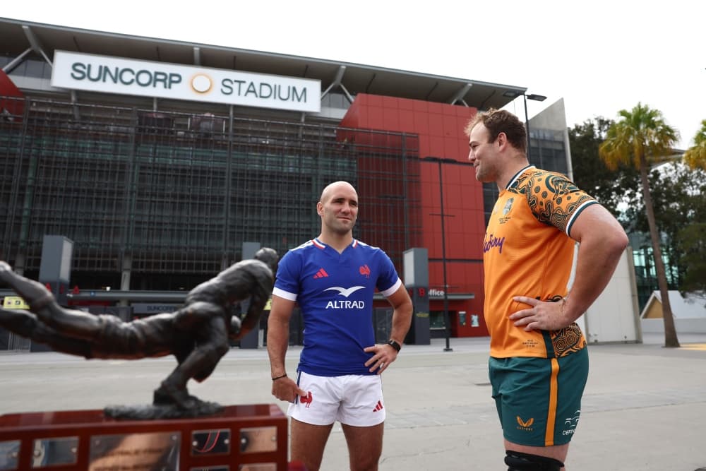 Maxime Lucu says France will be out to pressure the Wallabies new-look halves early in Brisbane. Photo: Getty Images