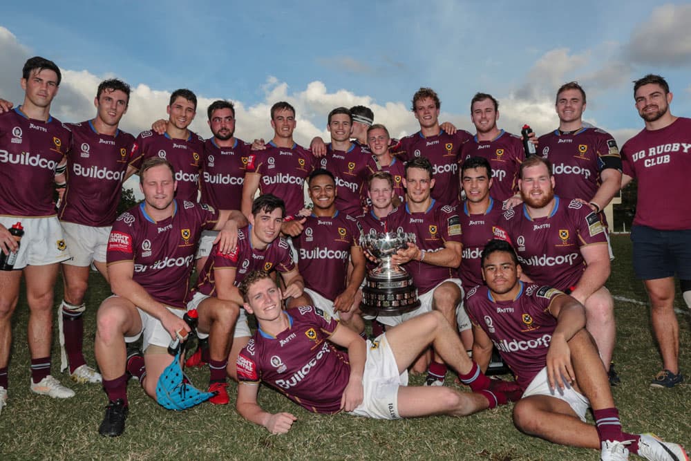 UQ rugby won the first 'Bunter Bowl'. Photo: QRU Media/Brendan Hertel
