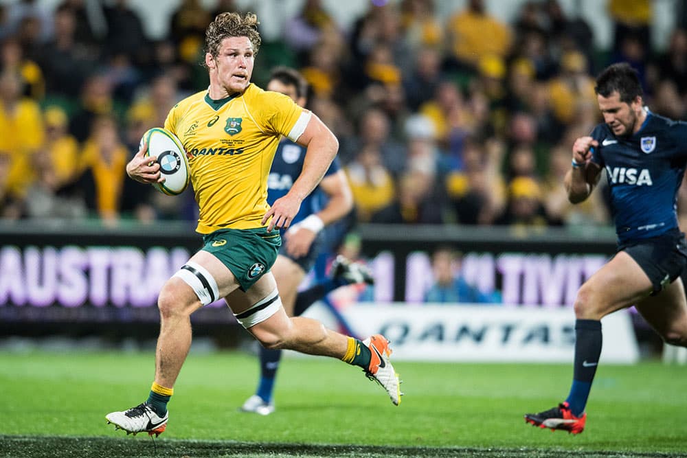 Michael Hooper feels for David Pocock. Photo: ARU Media/Stu Walmsley