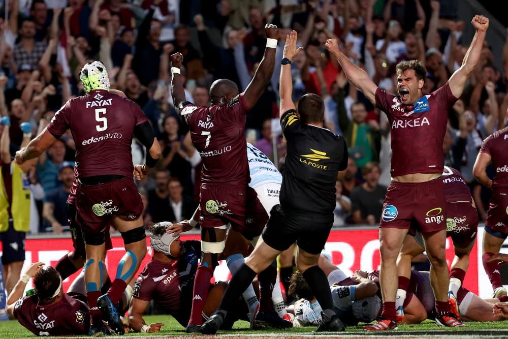 France scrum-half Maxime Lucu kicked 16 points to send Bordeaux-Begles to the French Top 14 semi-finals.Photo: AFP