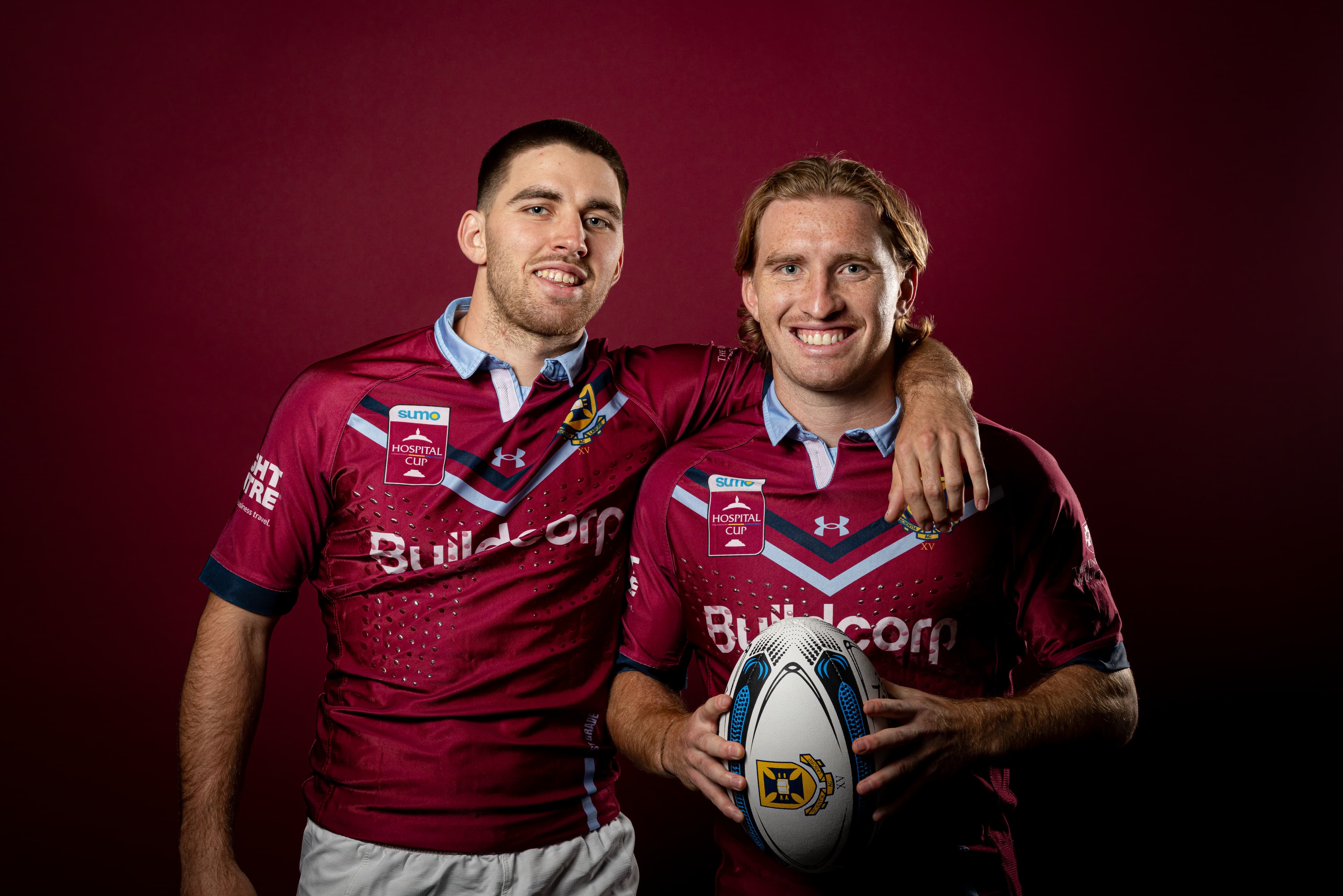 Tate McDermott (right) and younger brother Flynn...comebacks for University of Queensland. Photos: Brendan Hertel Photography