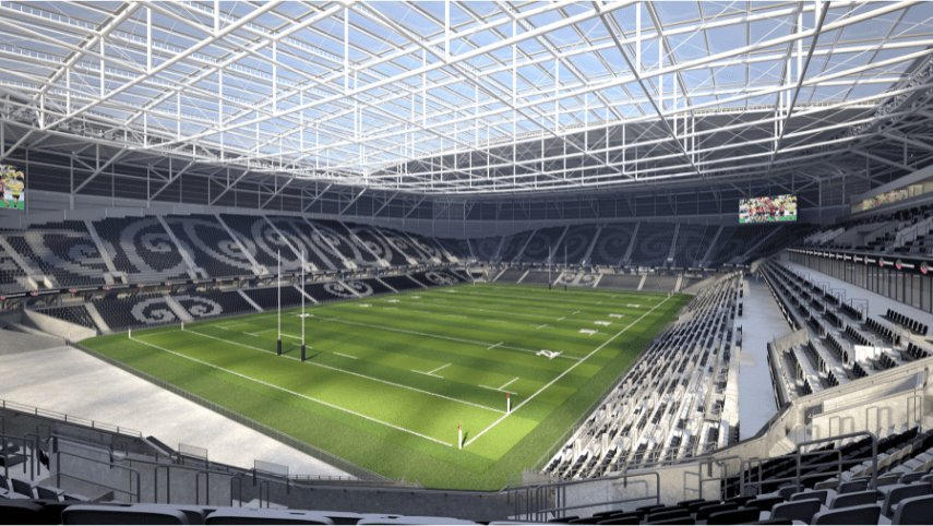 An artists impression of the completed One New Zealand Stadium. Source: Christchurch City Council