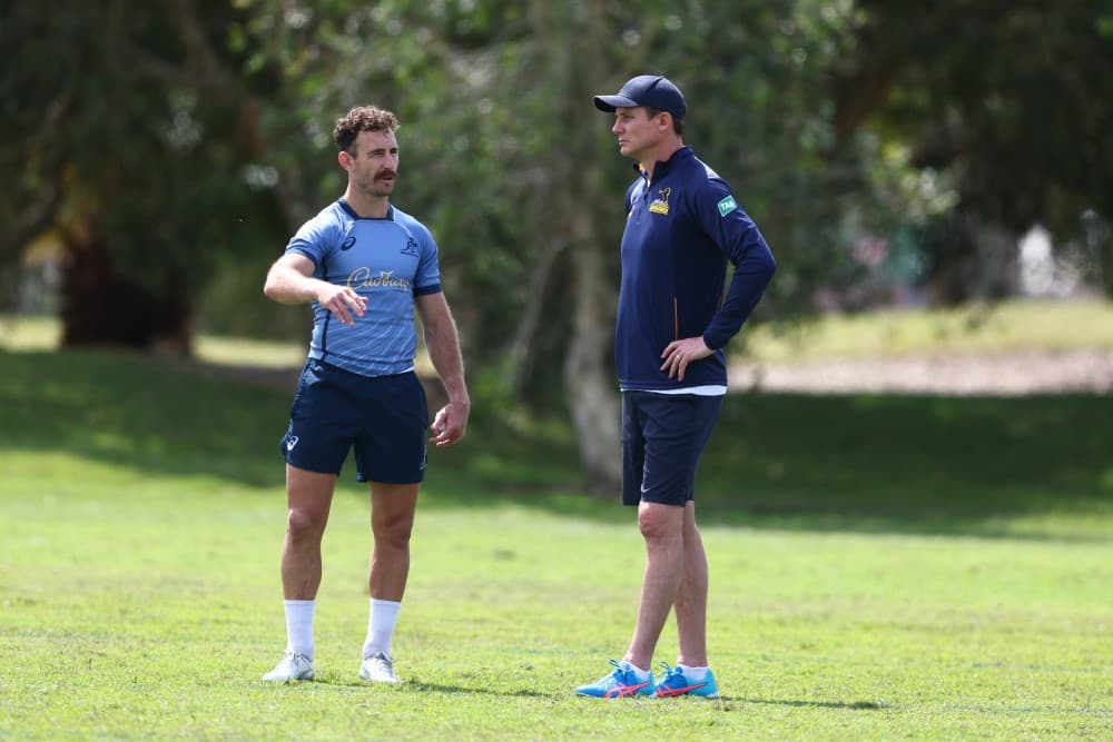 Stephen Larkham is willing to step up and help the Wallabies as coach if asked. Photo: Getty Images