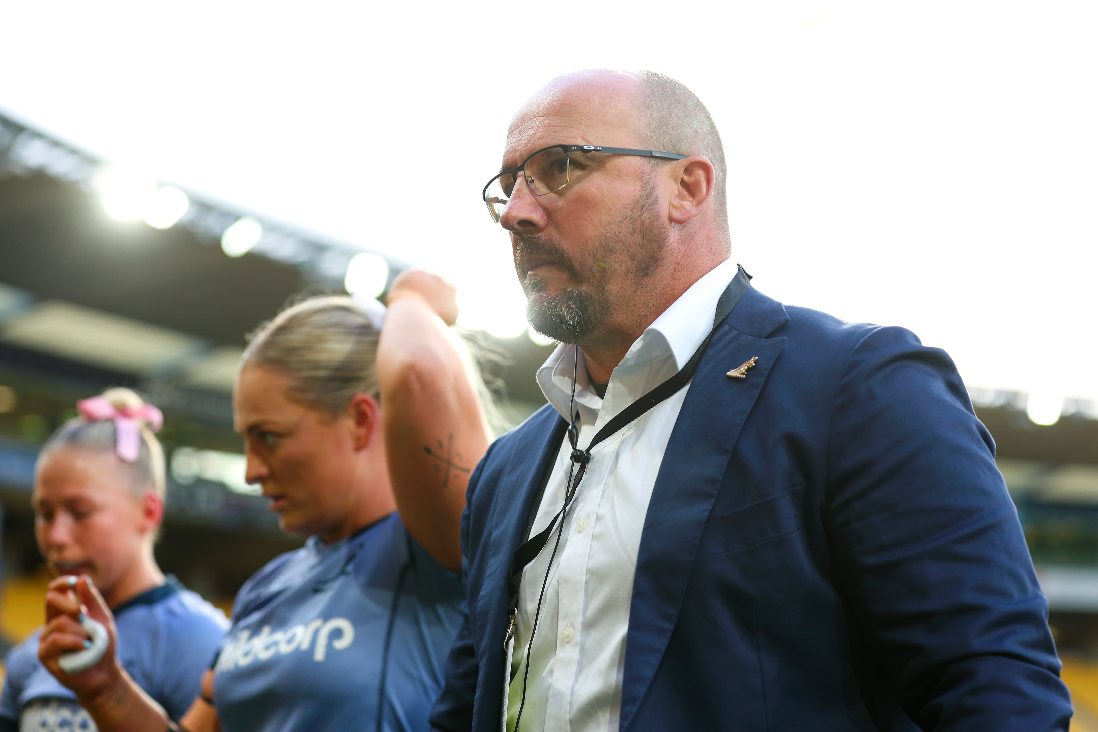 Jay Tregonning will coach his 16th and final game as Wallaroos boss in Friday's Australia-Wales WXV1 clash. Picture: Getty