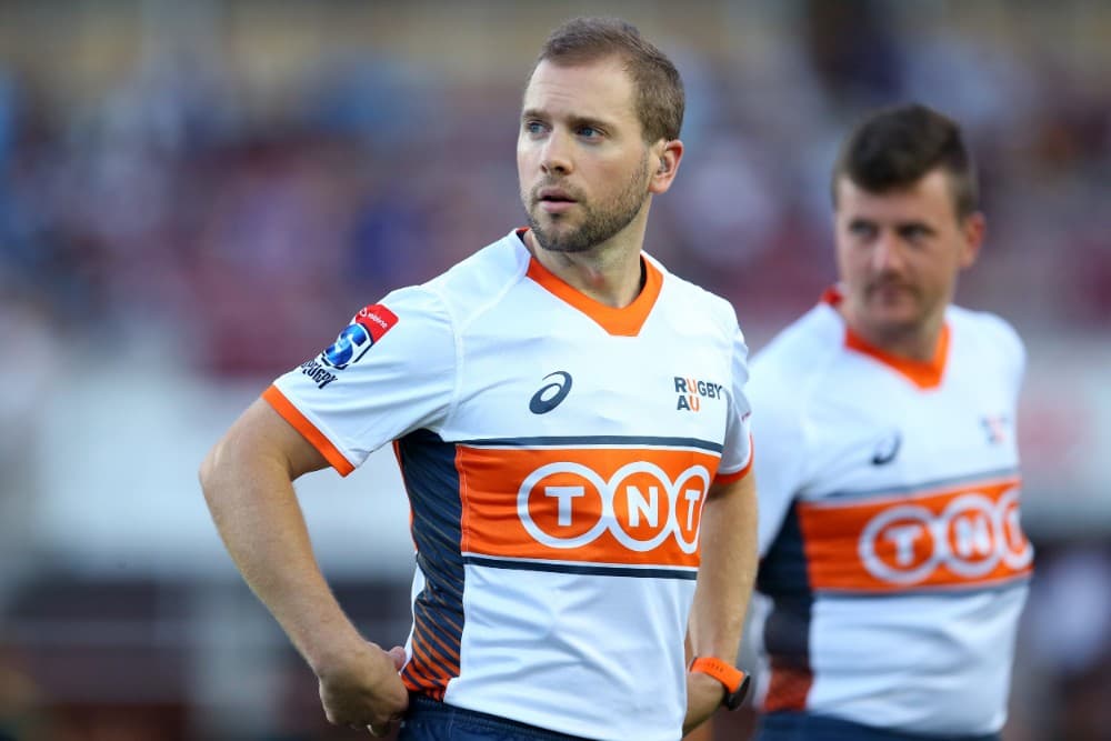 Queensland coach Brad Thorn has come to the defence of referee Angus Gardner after he handed out six cards during the Reds-Sunwolves clash. Photo: Getty Images