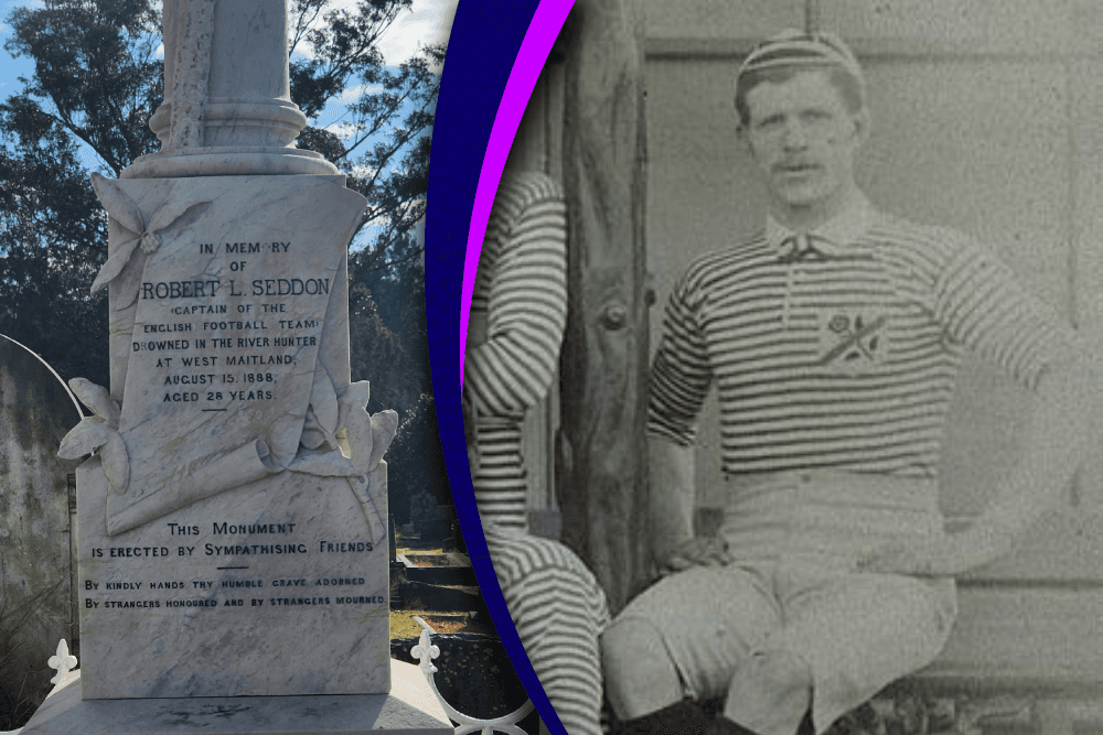 The first-ever Lions' captain's memory survives, thanks to the efforts of the Maitland Blacks. Photos: Nick Wasiliev, Lancashire County Rugby