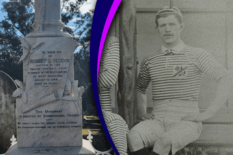 The first-ever Lions' captain's memory survives, thanks to the efforts of the Maitland Blacks. Photos: Nick Wasiliev, Lancashire County Rugby