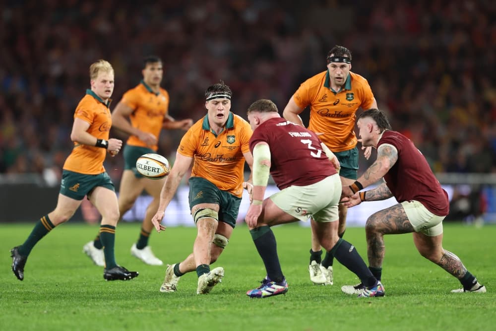 Tom Hooper and the Wallabies are keeping their focus internally after the win over the Lions. Photo: Getty Images