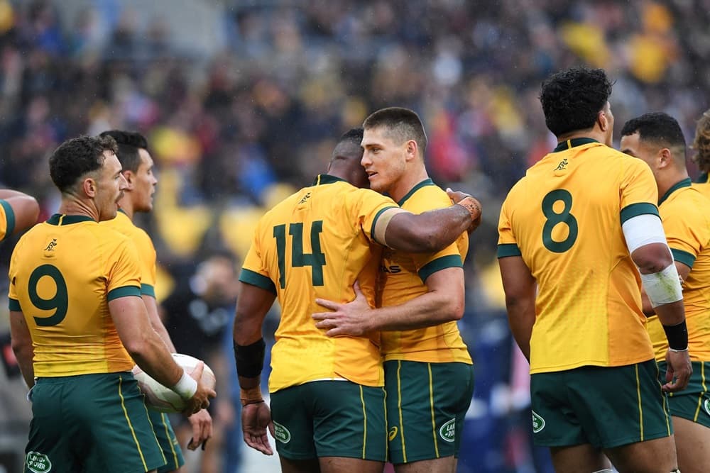 Nic White and Filipo Daugunu were two of the Wallabies' best in Bledisloe I against the All Blacks in Wellington. Photo: Getty Images