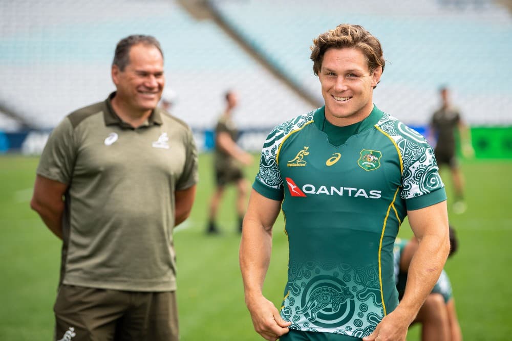 Michael Hooper isn't thinking about history. Photo: Stu Walmsley/Rugby Australia