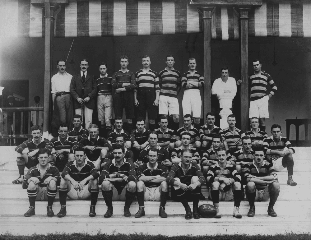 The Maitland Rugby Club and British & Irish Lions teams together on the 1899 tour. Source: Maitland Rugby Club