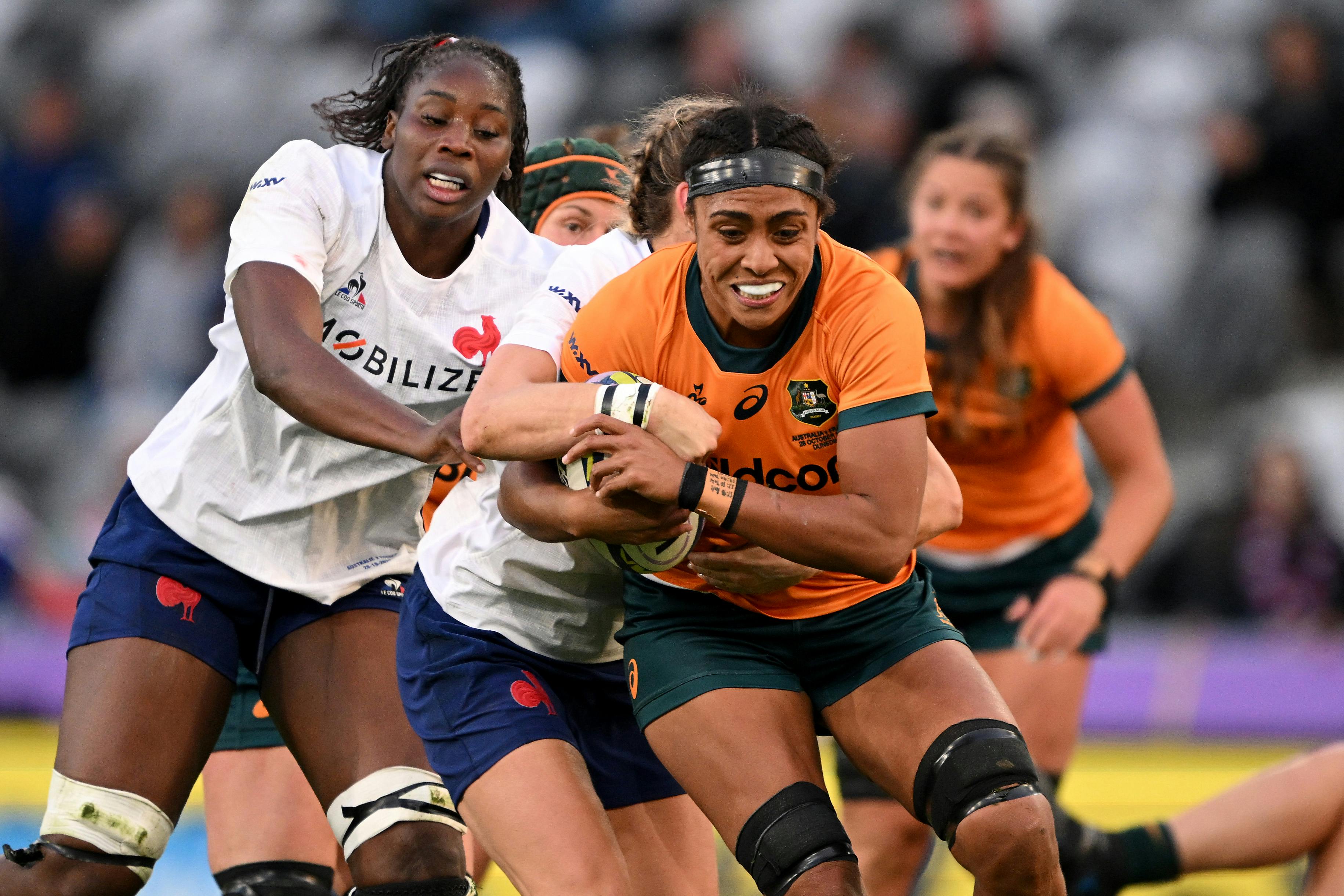 Sera Naiqama (pictured) was one of Australia's best last week but faces stiff competition to retain her berth against Wales. Picture: Getty