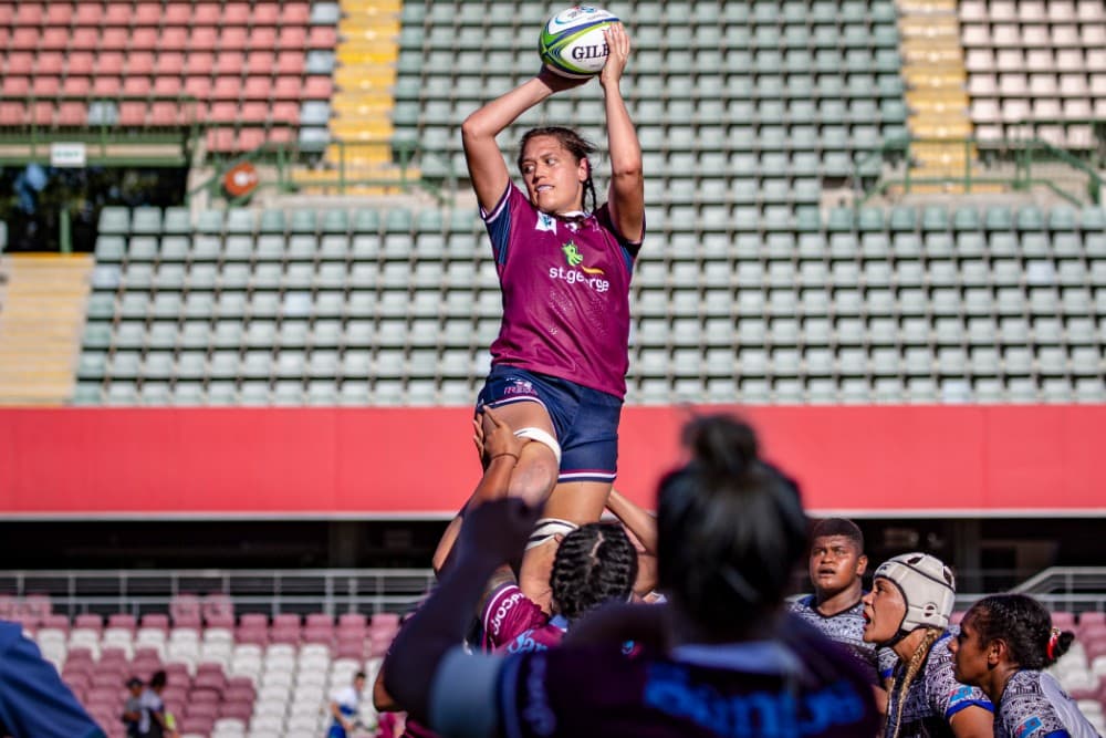 Kiri Lingman is among nine capped Wallaroos in the Reds' side to face RugbyWA. Photo: QRU Media/Brendan Hertel