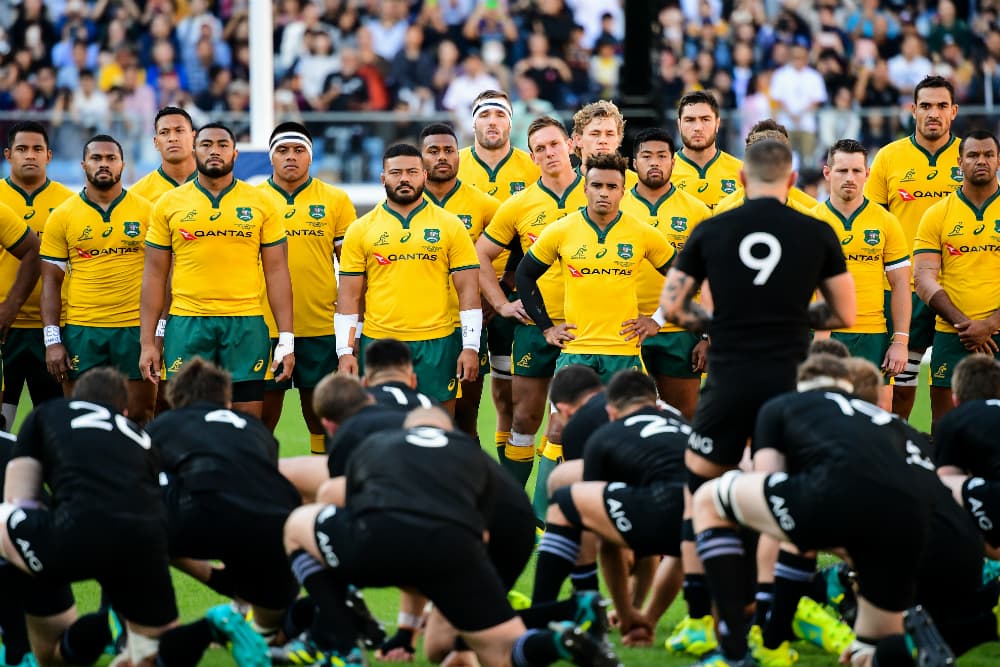The Wallabies stared the haka down. Photo: RUGBY.com.au/Stuart Walmsley