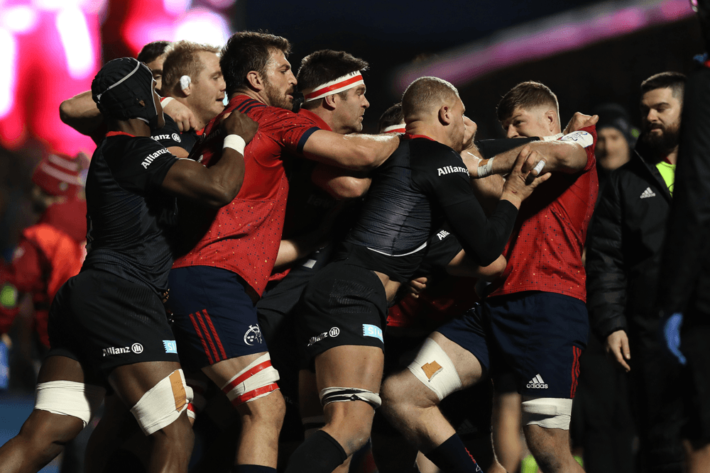 Comments from a medic sparked an all-in brawl in a recent Champions Cup match between Saracens and Munster. Photo: Getty Images