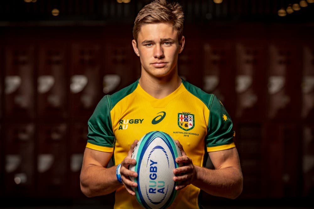 Josh Flook will captain the Australian Schools and U18s against New Zealand Schools in Hamilton on Friday. Photo: QRU Media/Brendan Hertel