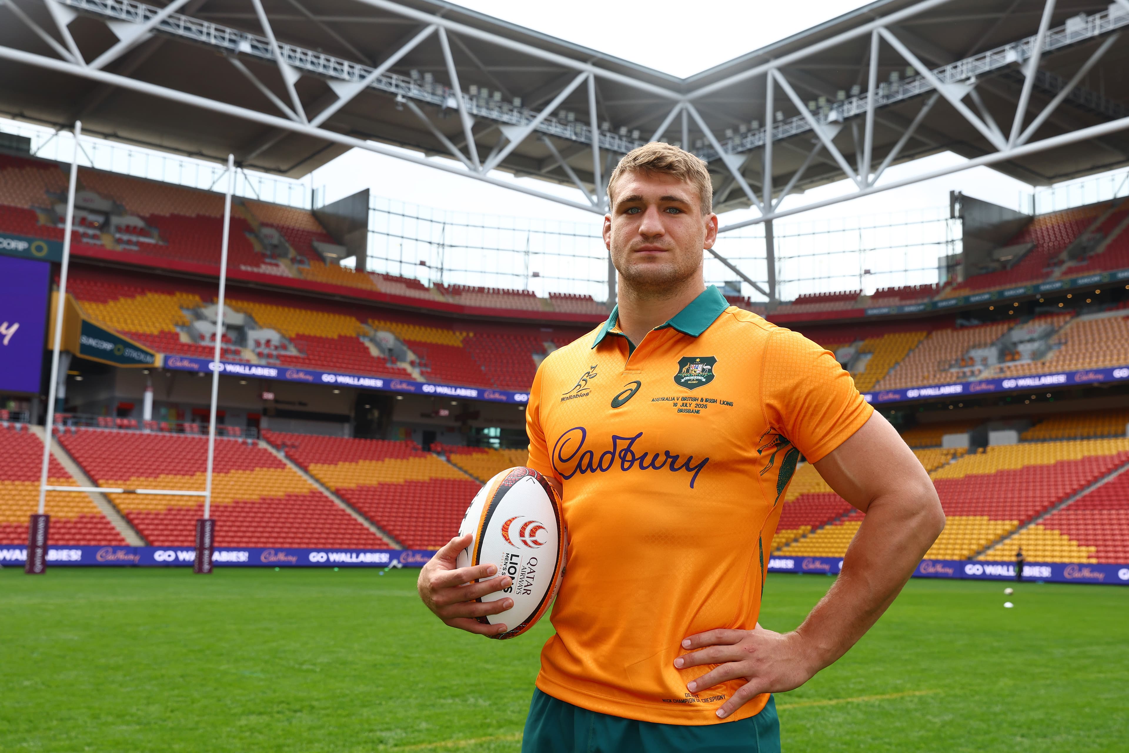 Nick Champion de Crespigny's phone was blowing up after he was appointed Wallabies captain, but none was as special as the legend John Eales. Photo: Getty Images
