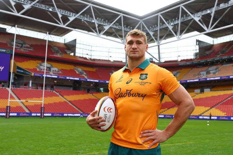 Nick Champion de Crespigny's phone was blowing up after he was appointed Wallabies captain, but none was as special as the legend John Eales. Photo: Getty Images