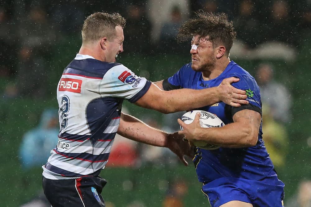 It was a fierce contest in Perth. Photo: Getty Images