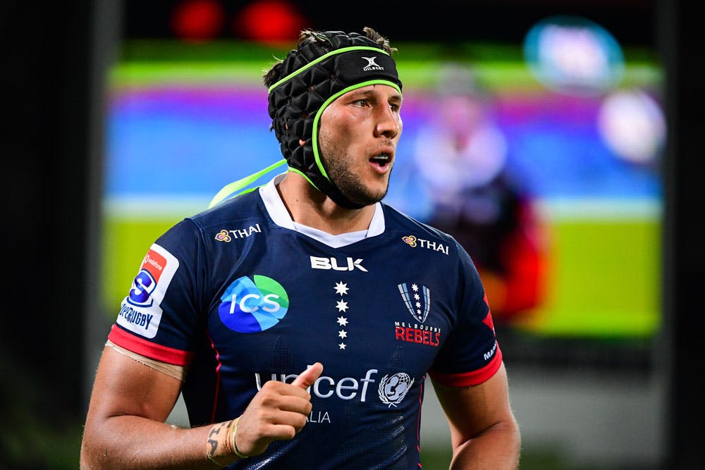 Adam Coleman returns to the Rebels' line-up for the clash against the Sunwolves. Photo: RUGBY.com.au/Stuart Walmsley