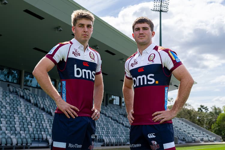 Finn Mackay (left) and Nick Conway (right) have been signed to deals with the Queensland Reds 