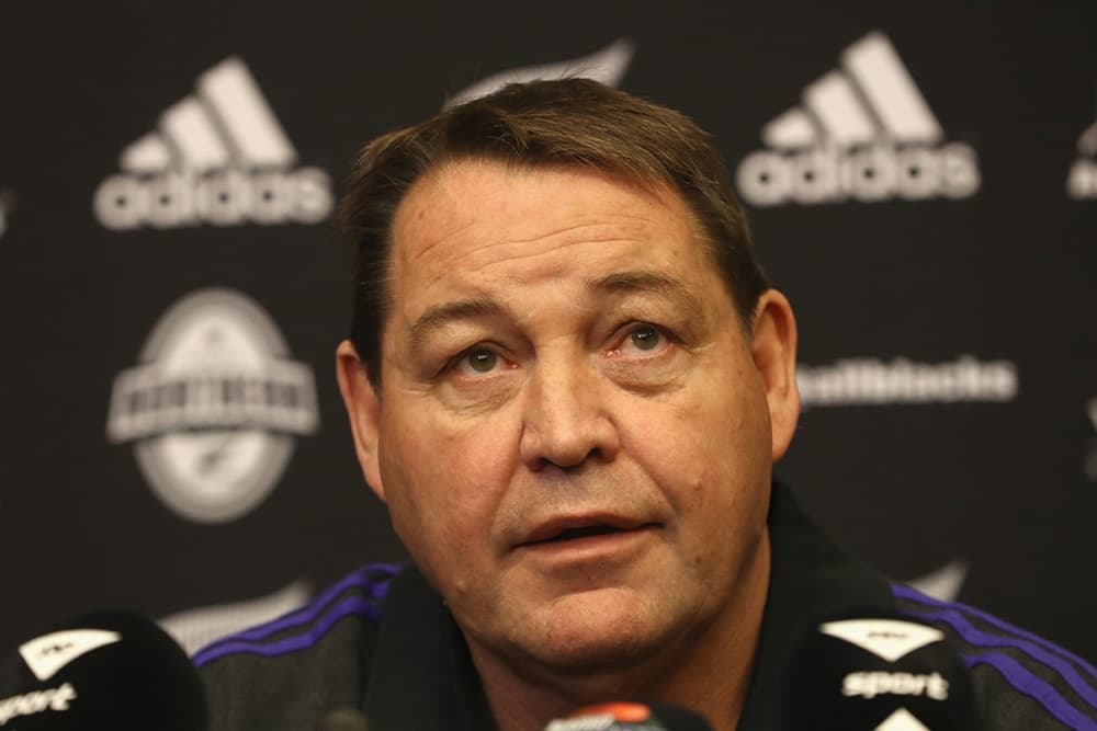 All Blacks coach Steve Hansen at the press conference follwoing thier defeat againt Ireland. Photo: Getty Images
