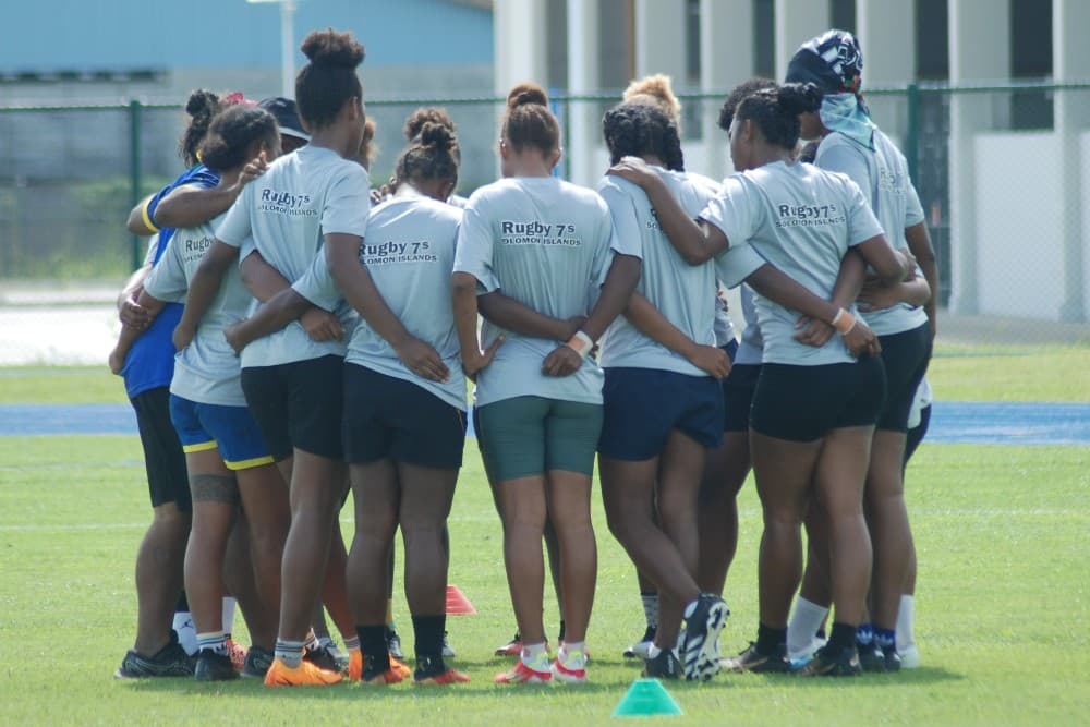 The Solomon Islands national side as Rugby Australia, Australian Government formalises a partnership. Photo Supplied