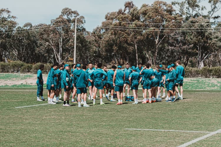 Australia U18s take on Australia Schoolboys in Canberra. Photo: Connar Fife.