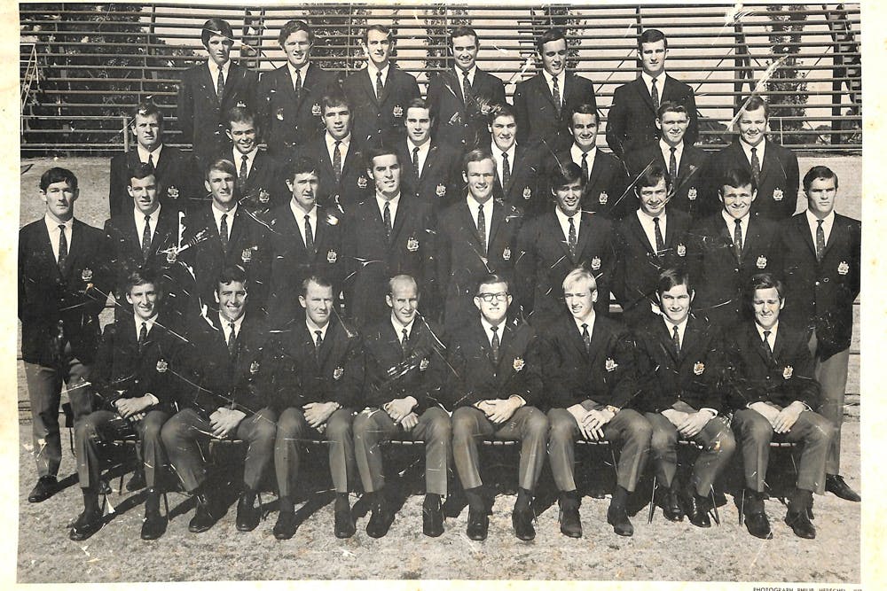 Steve Knight (second row, far right) reflects on his Wallabies career. Photo: Supplied
