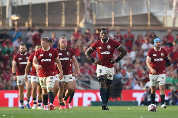 Maro Itoje and the Lions were disappointed after their loss to Argentina. Photo: Getty Images