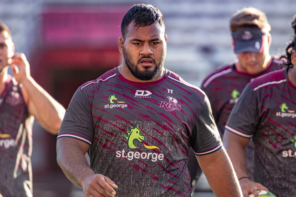 Taniela Tupou at training ahead of Super Rugby AU: QRU Media/Brendan Hertel