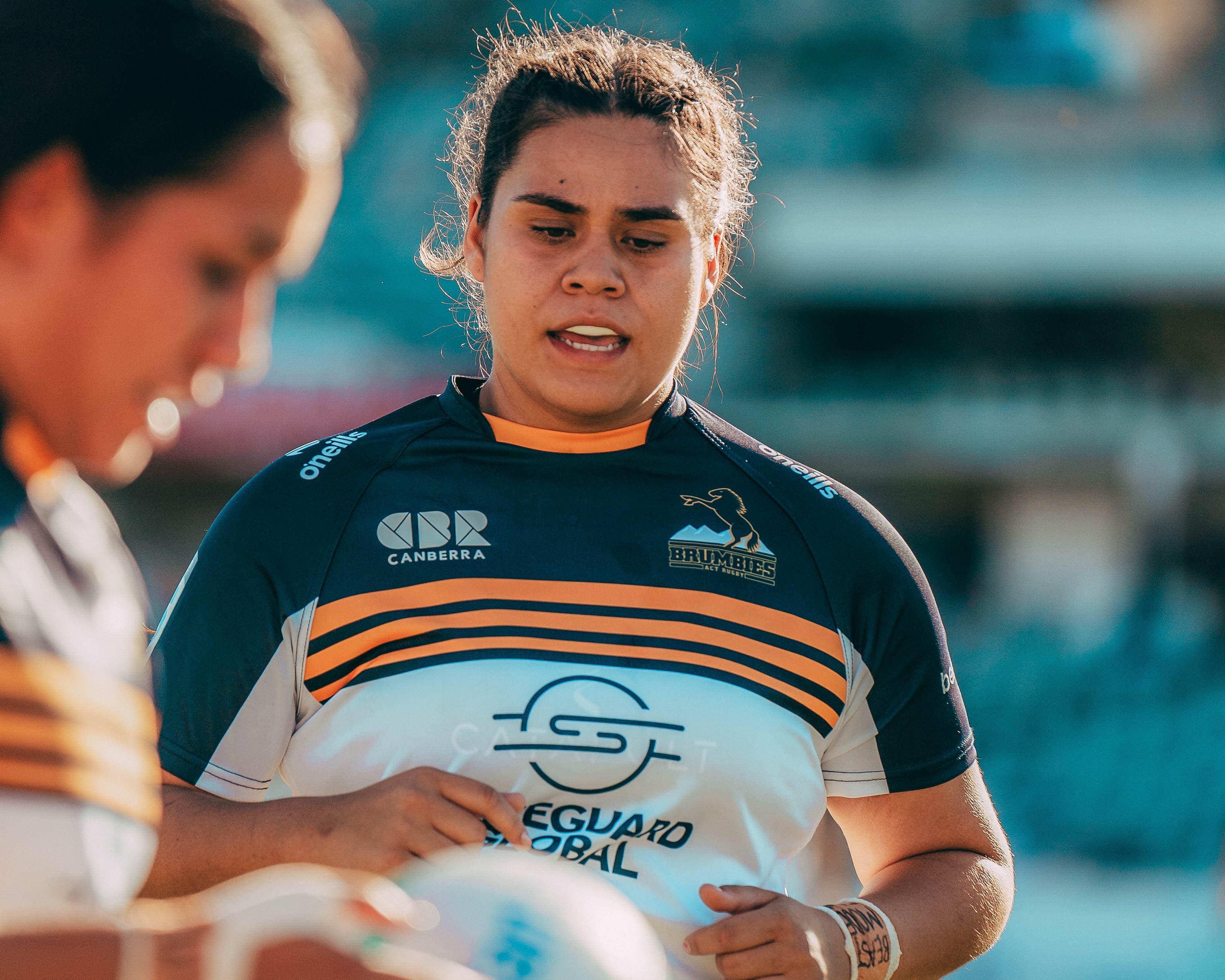 Allana Sikimeti during her Round 2 clash against the Rebels.