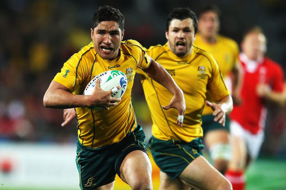 Ant Faingaa on the attack for the Wallabies in the 2011 World Cup bronze medal game. Photo: Getty Images
