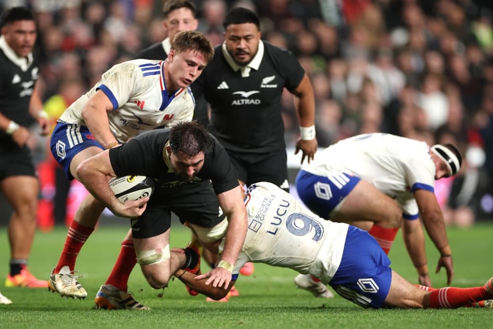 Luke Jacobson will lead the All Blacks in their tour match against the Sharks. Photo: Getty Images