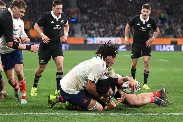 The All Blacks fought their way past France in Dunedin. Photo: Getty Images