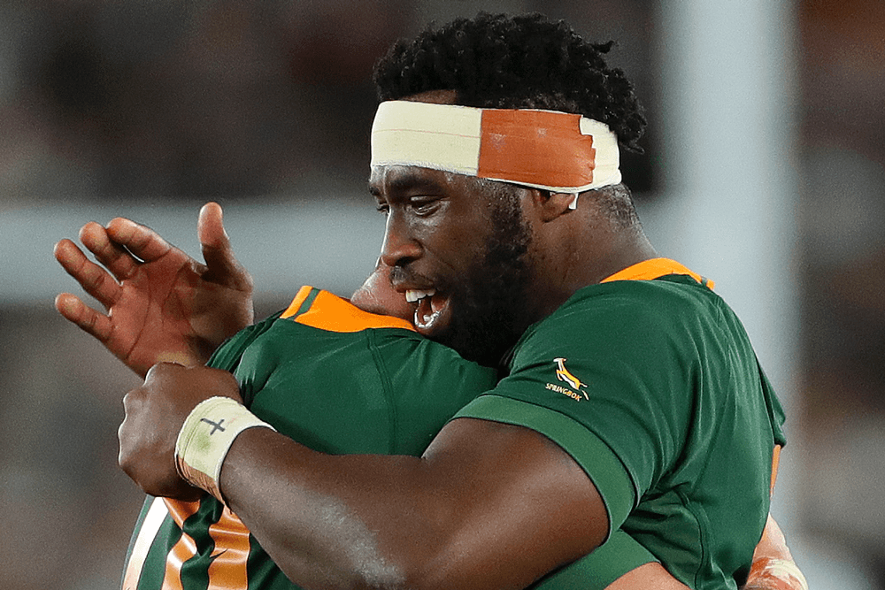 Siya Kolisi celebrates winning the World Cup. Photo: Getty Images