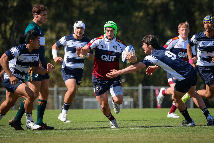 Reds U16s centre Kyron Arthy on the charge against Victoria at Ballymore Stadium
