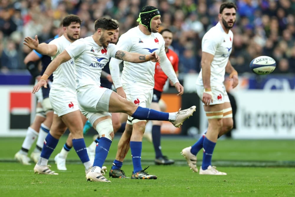 France's Romain Ntamack to have scan on knee after coming off hurt against Scotland. Photo: Getty Images