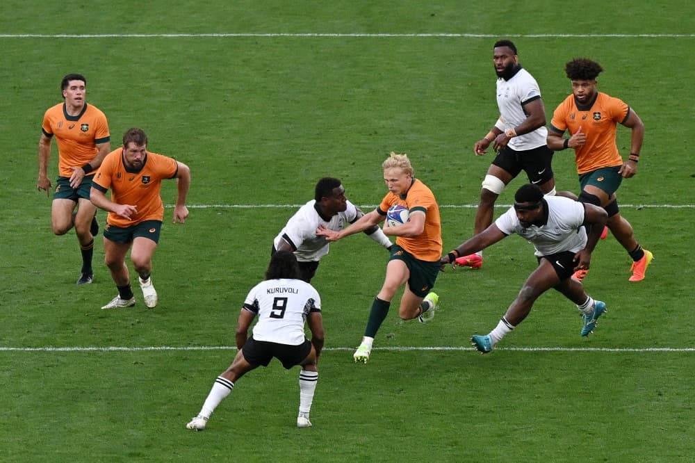 Carter Gordon has been backed by Eddie Jones to rebound after a tough night against Fiji. Photo: Getty Images