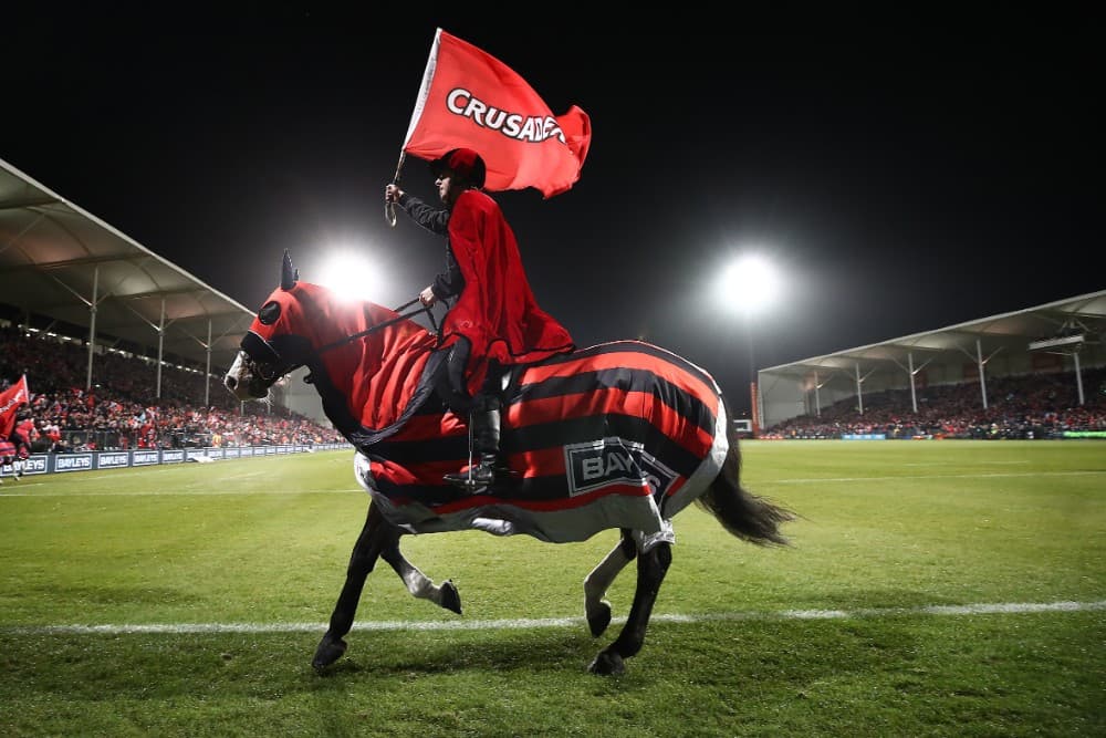 The Crusaders will keep their name but change their logo and some aspects of their branding after a review following the Christchurch mosque shootings. Picture: Getty Images
