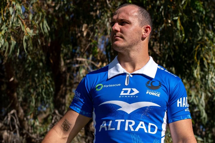 Western Force unveil Dylan Pietsch-designed special edition jersey for British & Irish Lions 2025 tour opener. Picture: Western Force